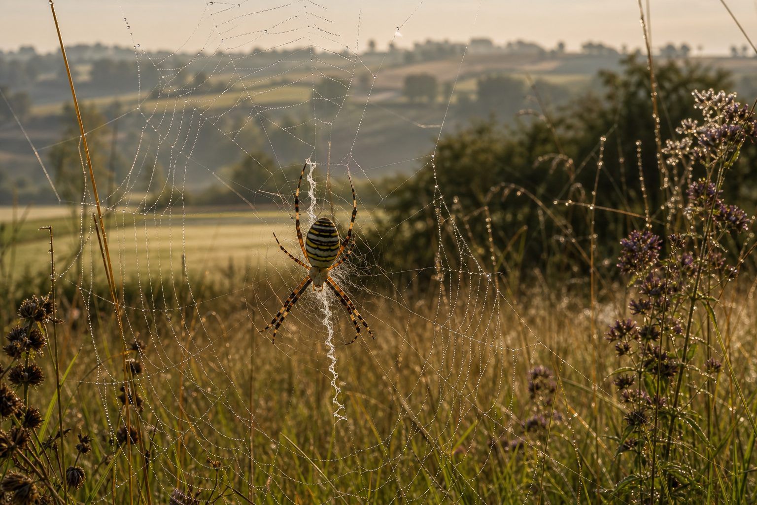 Distribution et habitat : l’argiope frelon progresse vers le nord