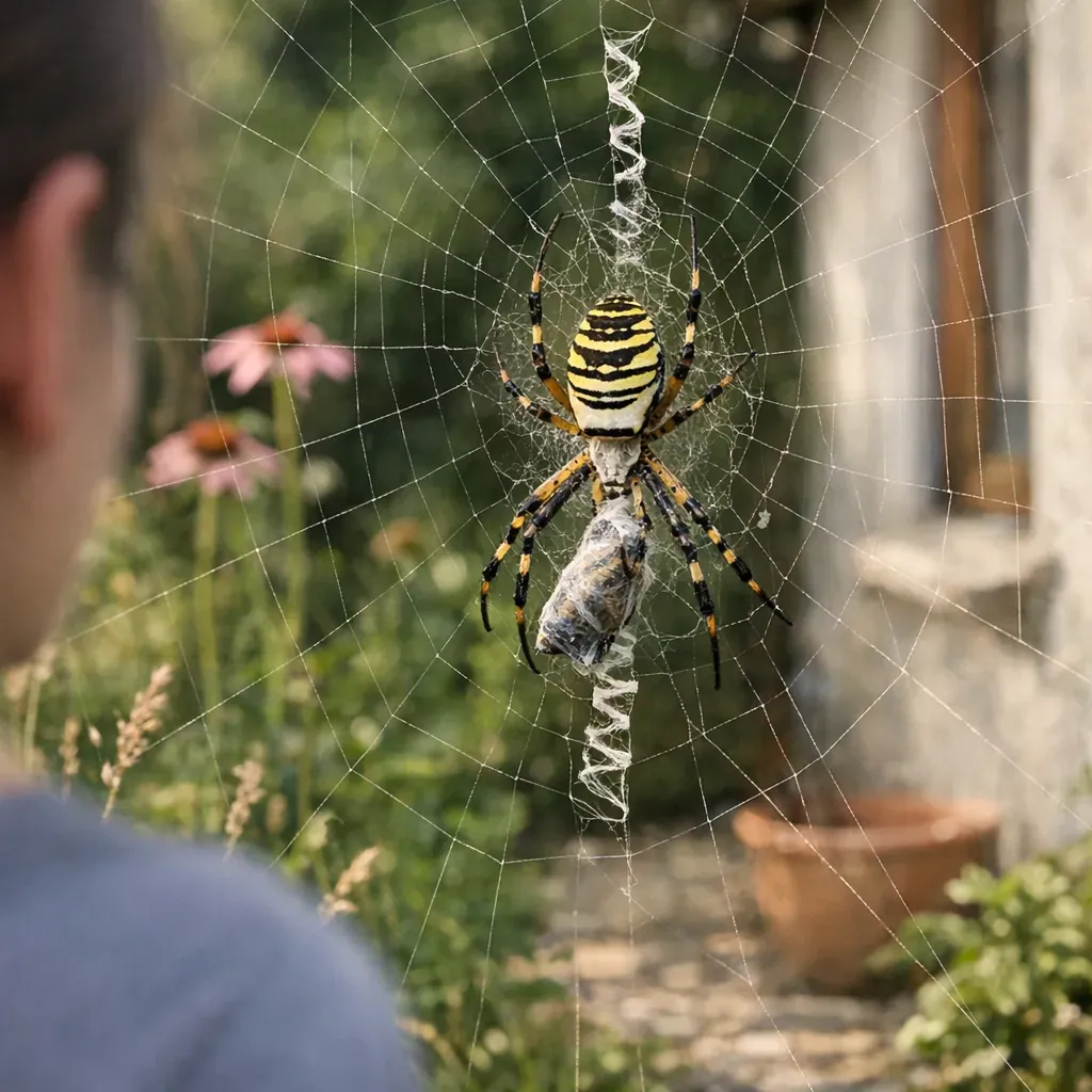 Araignée guêpe dangereuse : faut-il s’inquiéter au jardin ou près de la maison ?