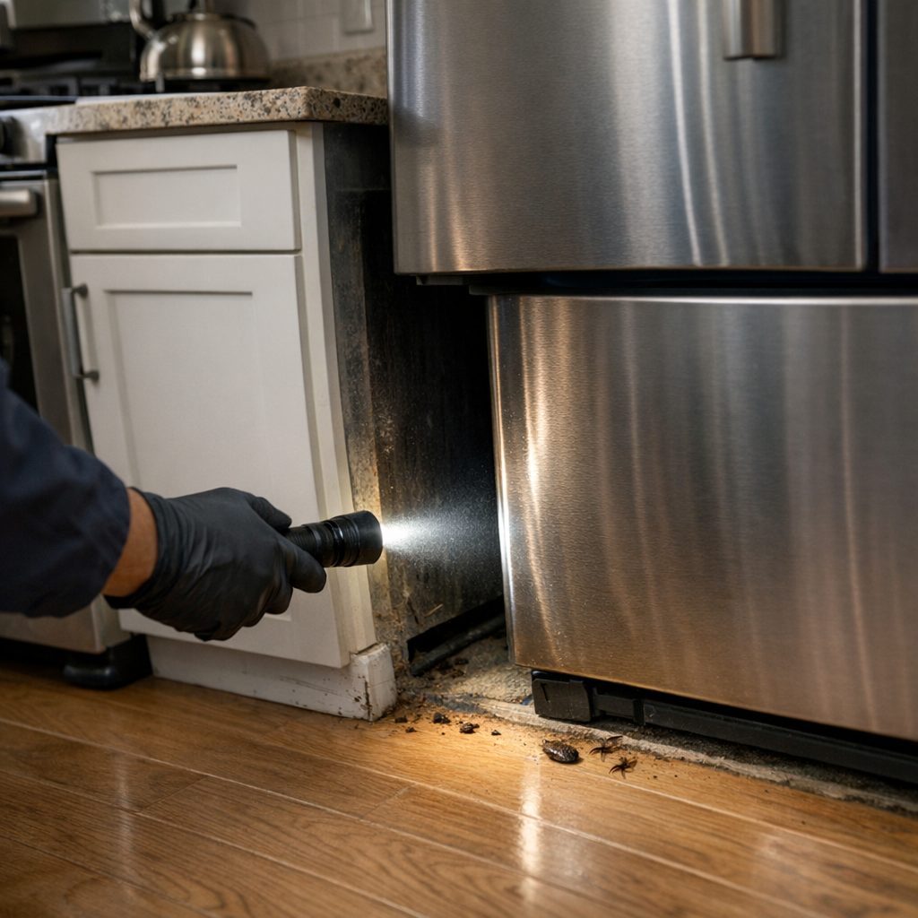Une blatte de cuisine cache souvent une infestation