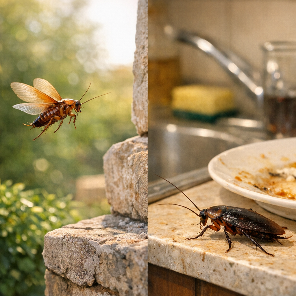 Cafards volants en France : comment distinguer une blatte extérieure égarée d'un nuisible domestique