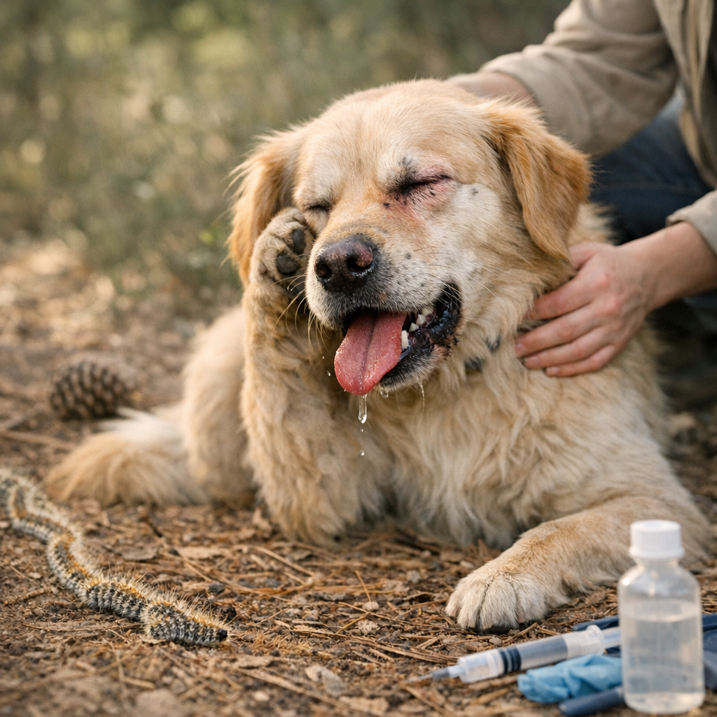 Chenille processionnaire chien : combien de temps pour réagir, voir les symptômes et récupérer ?