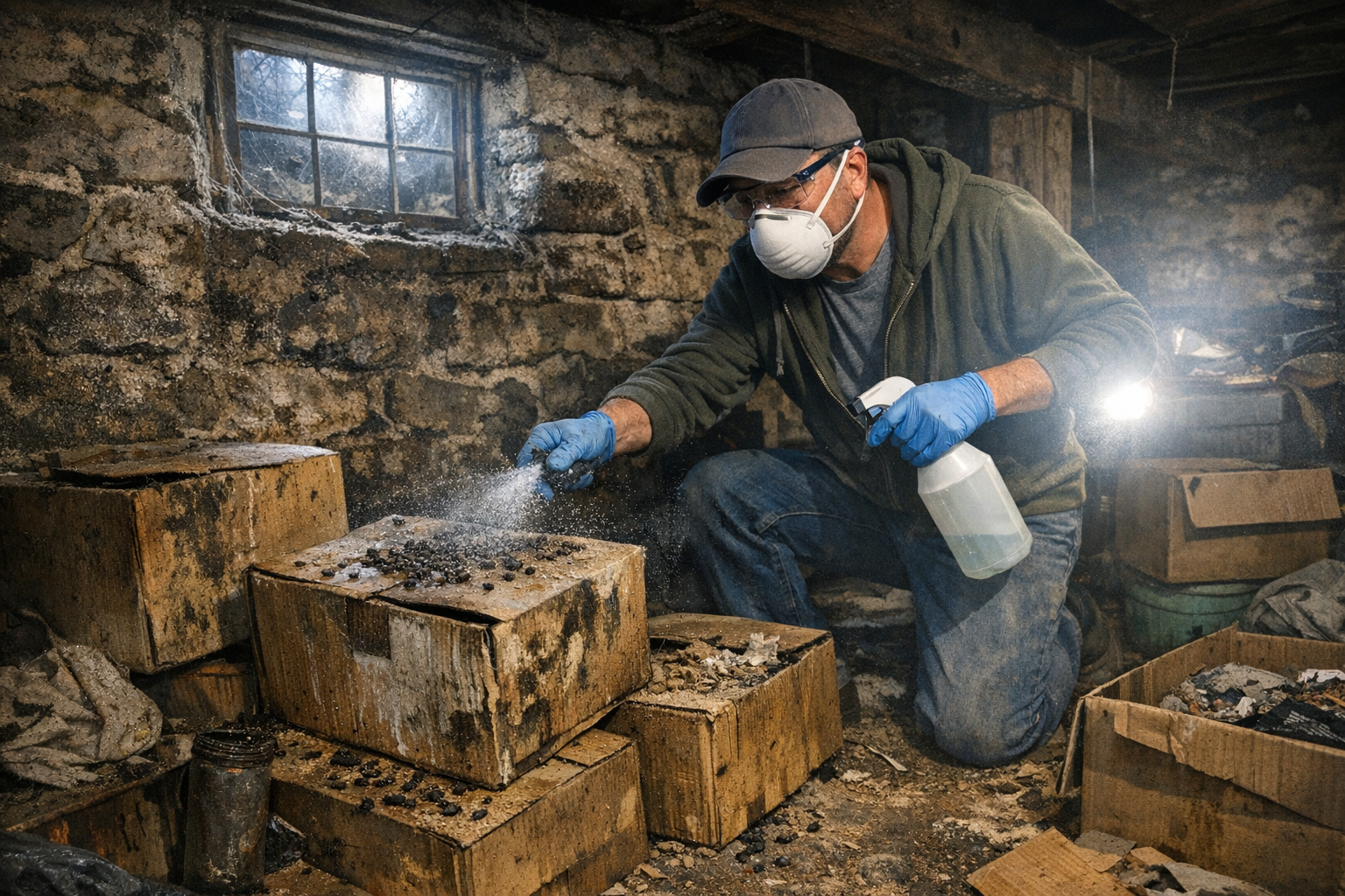 Comment assainir une cave, un grenier ou une dépendance après infestation