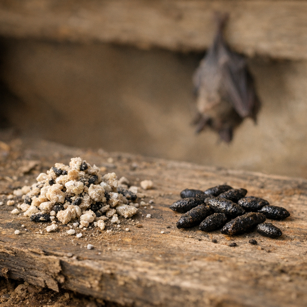 Peut-on confondre une crotte de rat avec du guano de chauve-souris sur une simple photo ?
