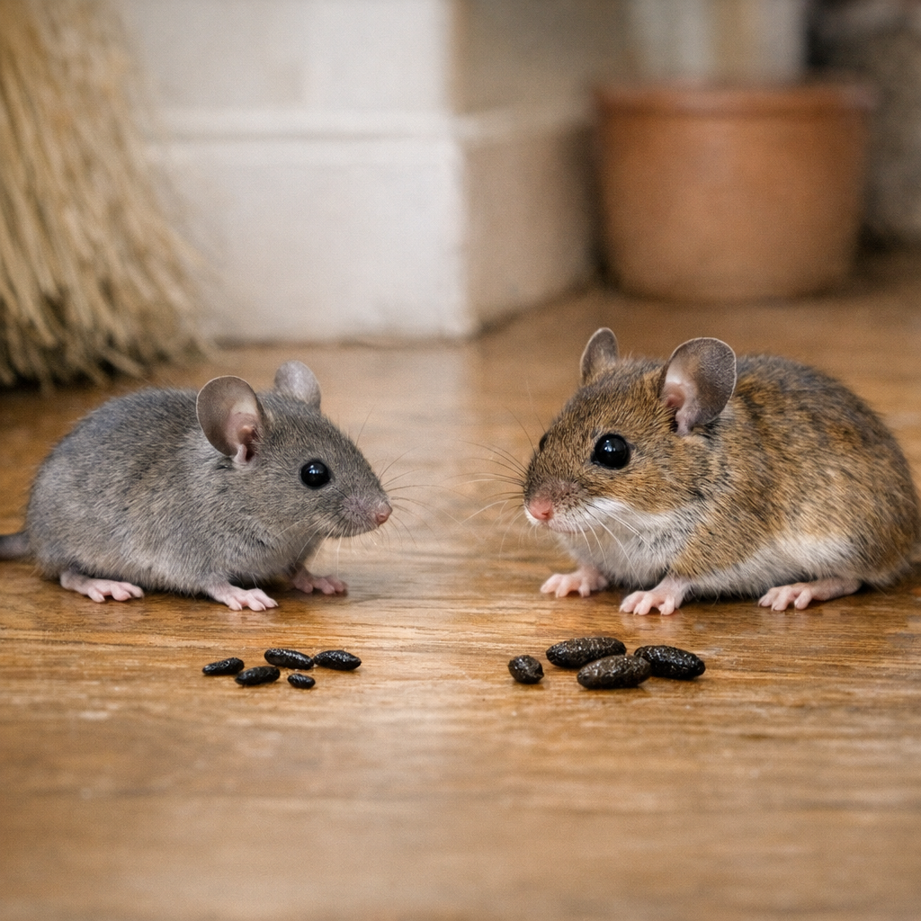 Quelle est la différence entre une souris et un mulot dans une maison ?