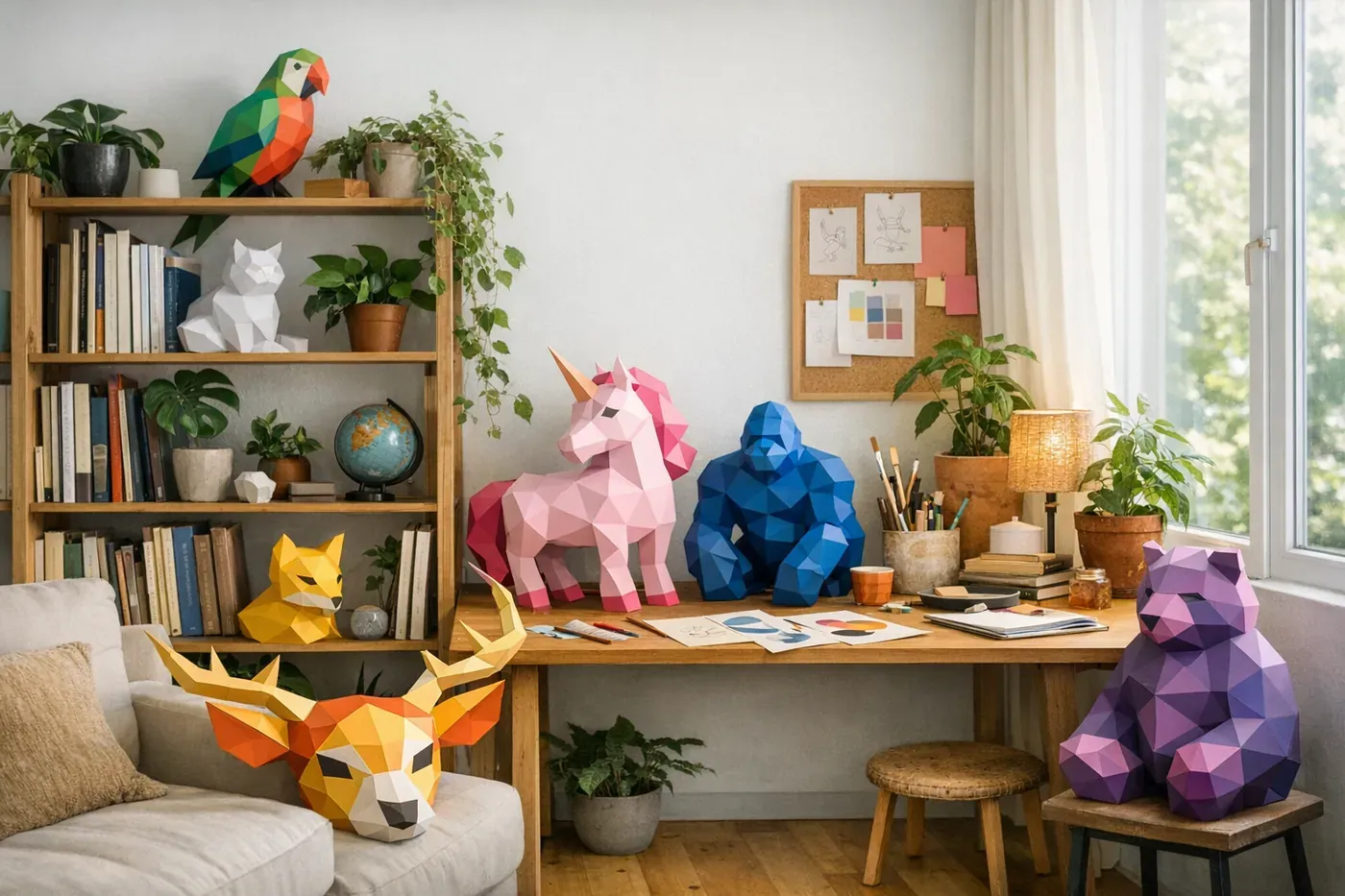 Décoration créative à la maison : adopter le papercraft 3D