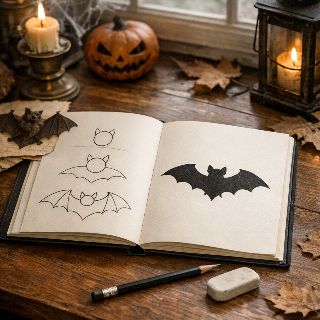 Comment dessiner une Chauve-souris facilement et sans cliché