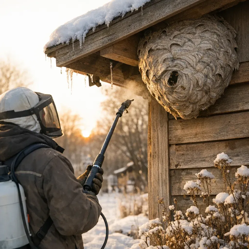 Quel est le meilleur moment pour détruire un nid de guêpes ? Et faut-il éviter une journée d’hiver plus douce ?