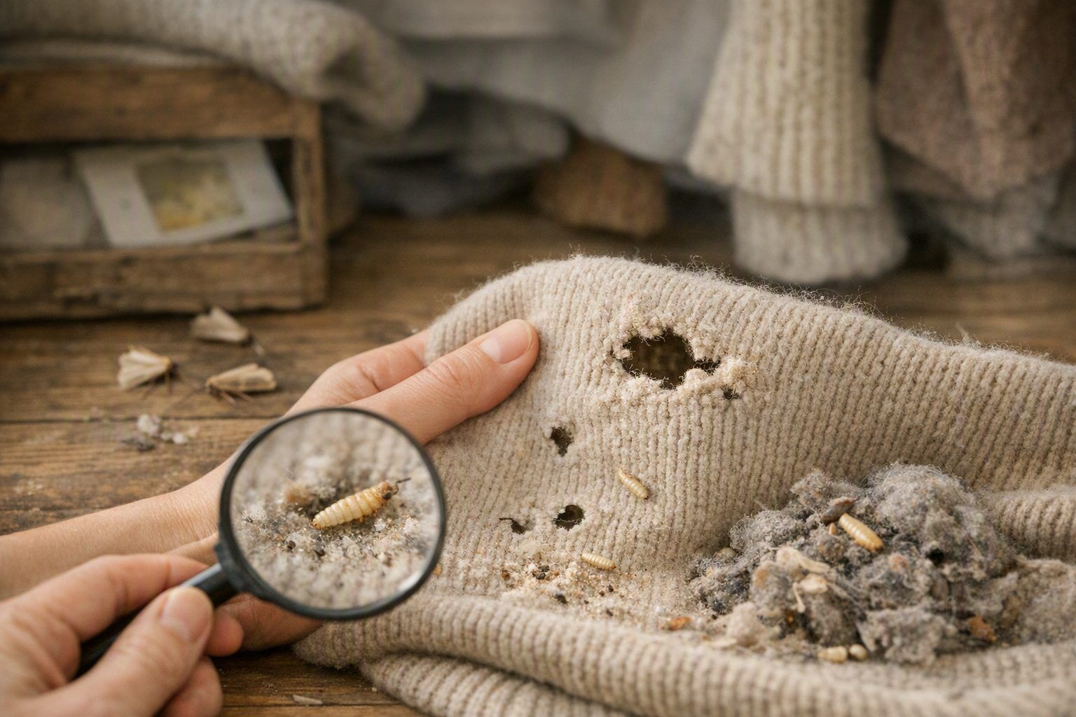 Comment reconnaître un trou de mite et une infestation en cours ?