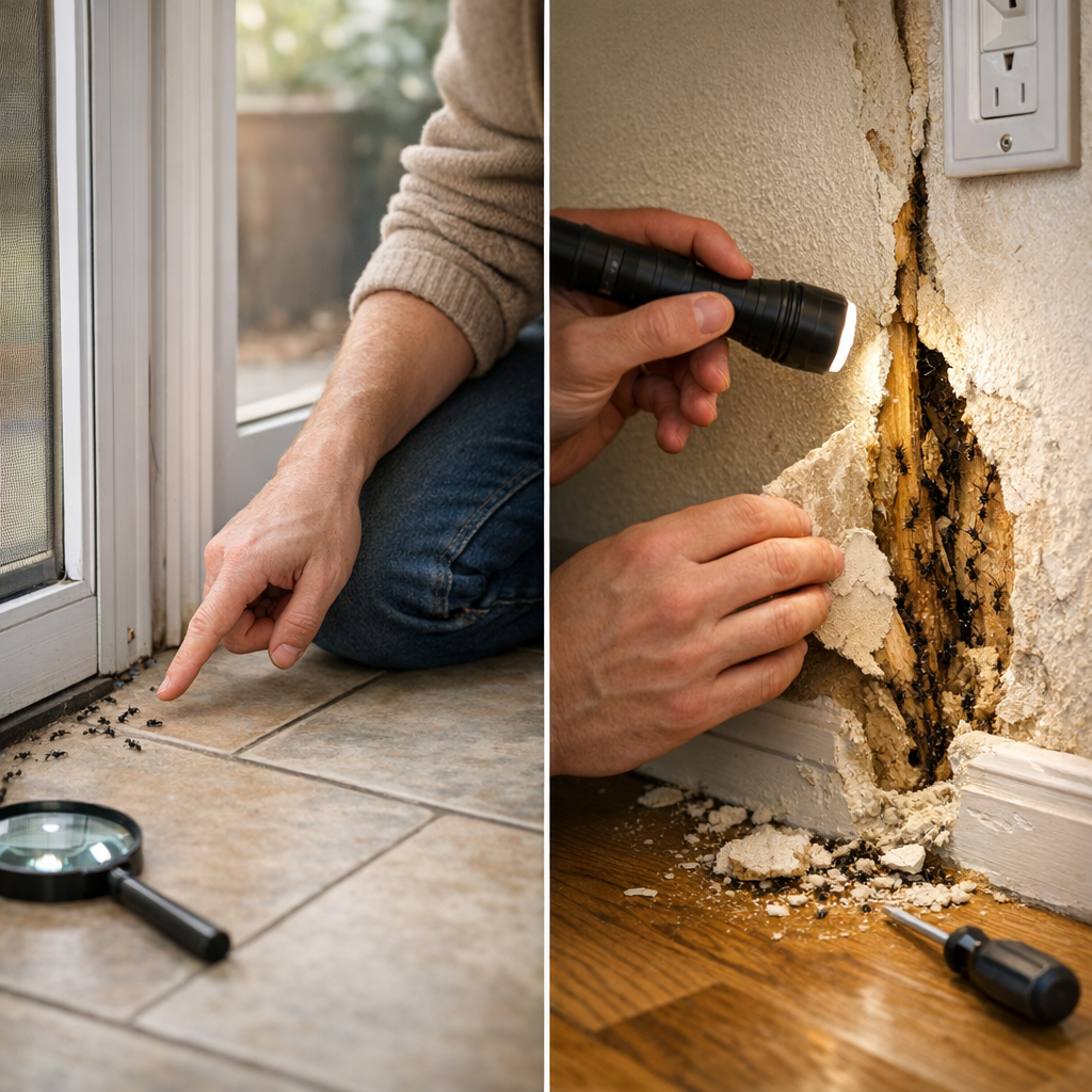 Comment savoir si les fourmis viennent d’un simple point d’entrée en façade ou d’un nid caché dans un mur ?
