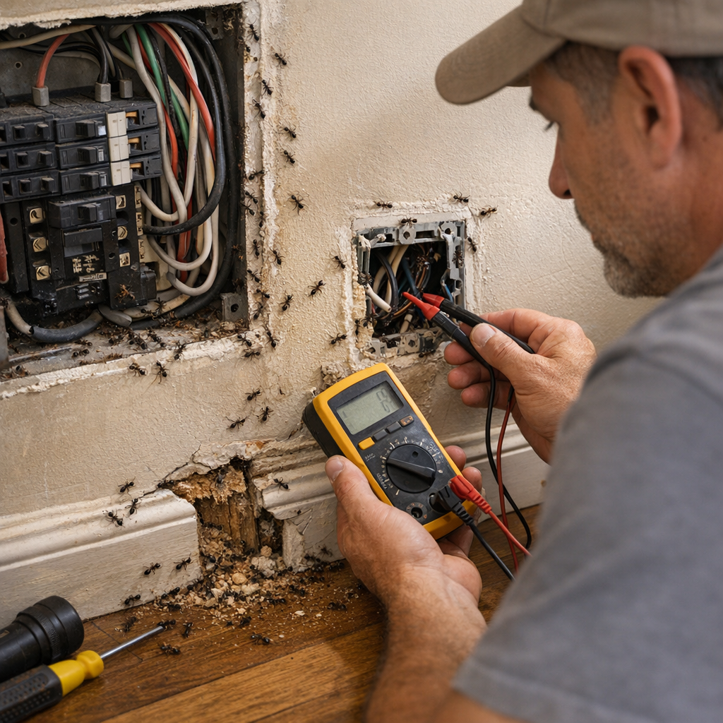 Quand la présence de fourmis dans la maison doit faire vérifier une prise, un tableau électrique ou un point d'entrée st