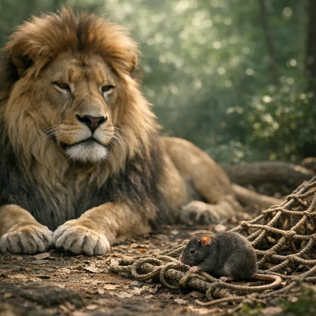Pourquoi « Le Lion et le Rat » dit plus qu’une morale