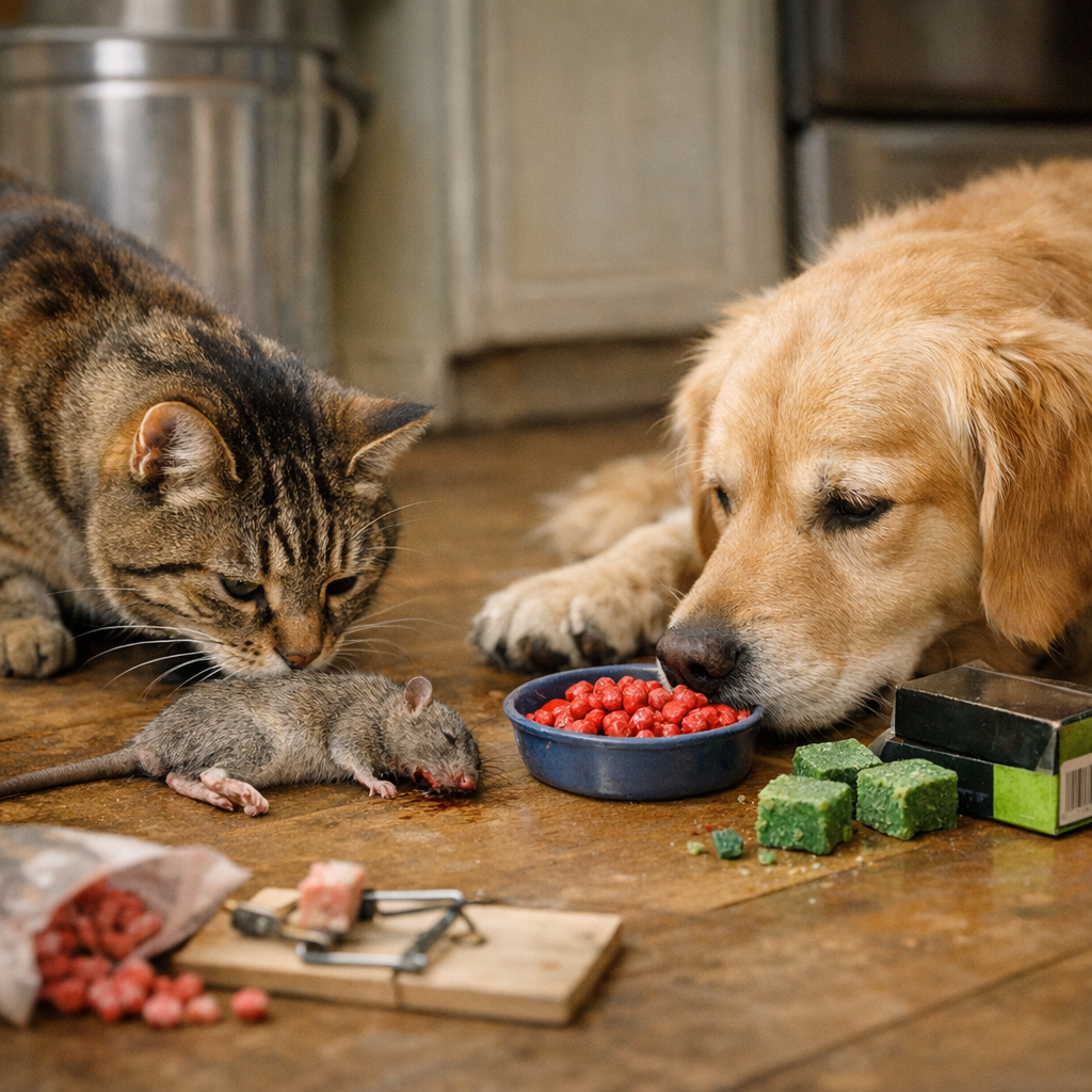 Mon animal domestique peut-il mourir s'il mange un rat empoisonné ou s'il trouve un appât ?
