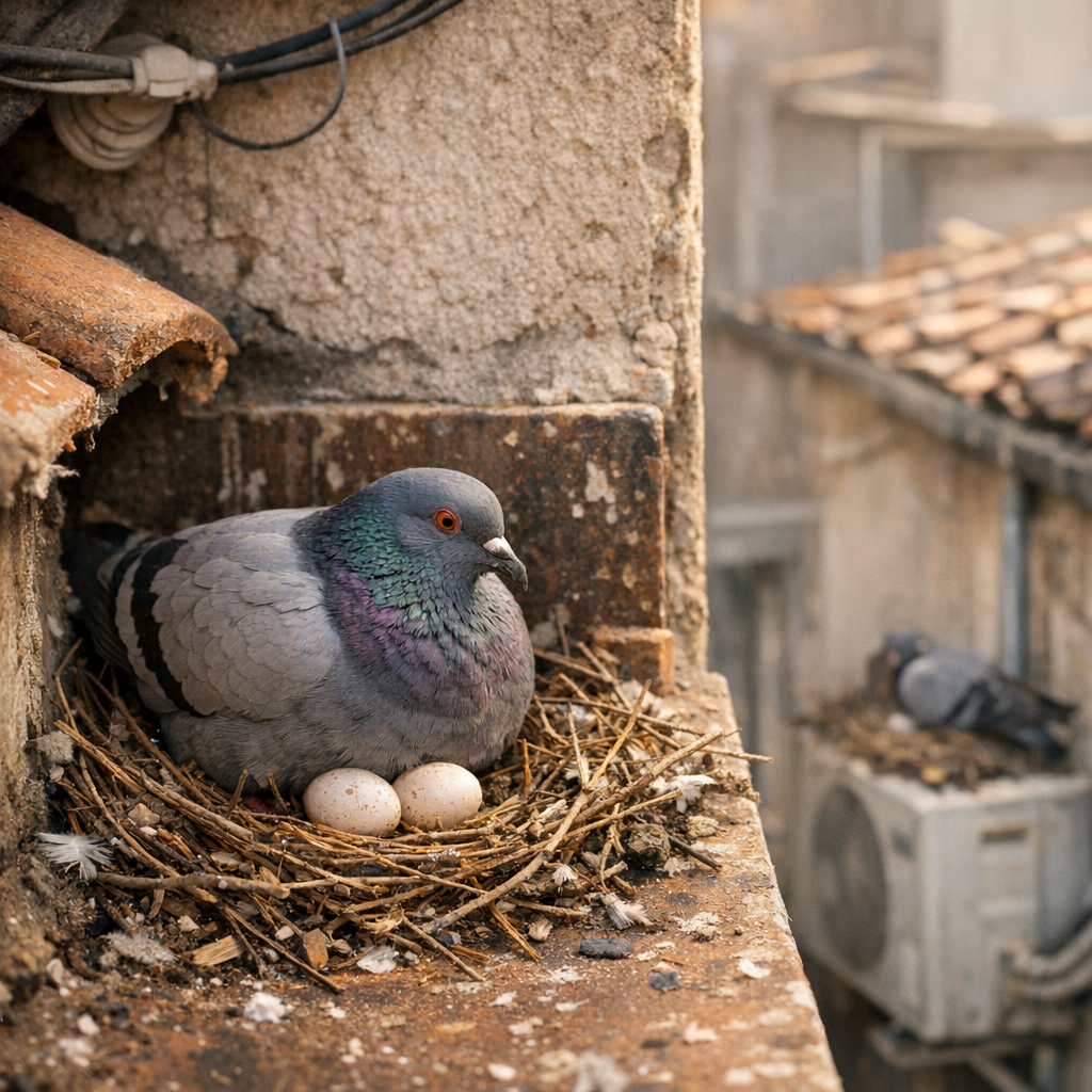 Où les pigeons font leur nid et à quelle période