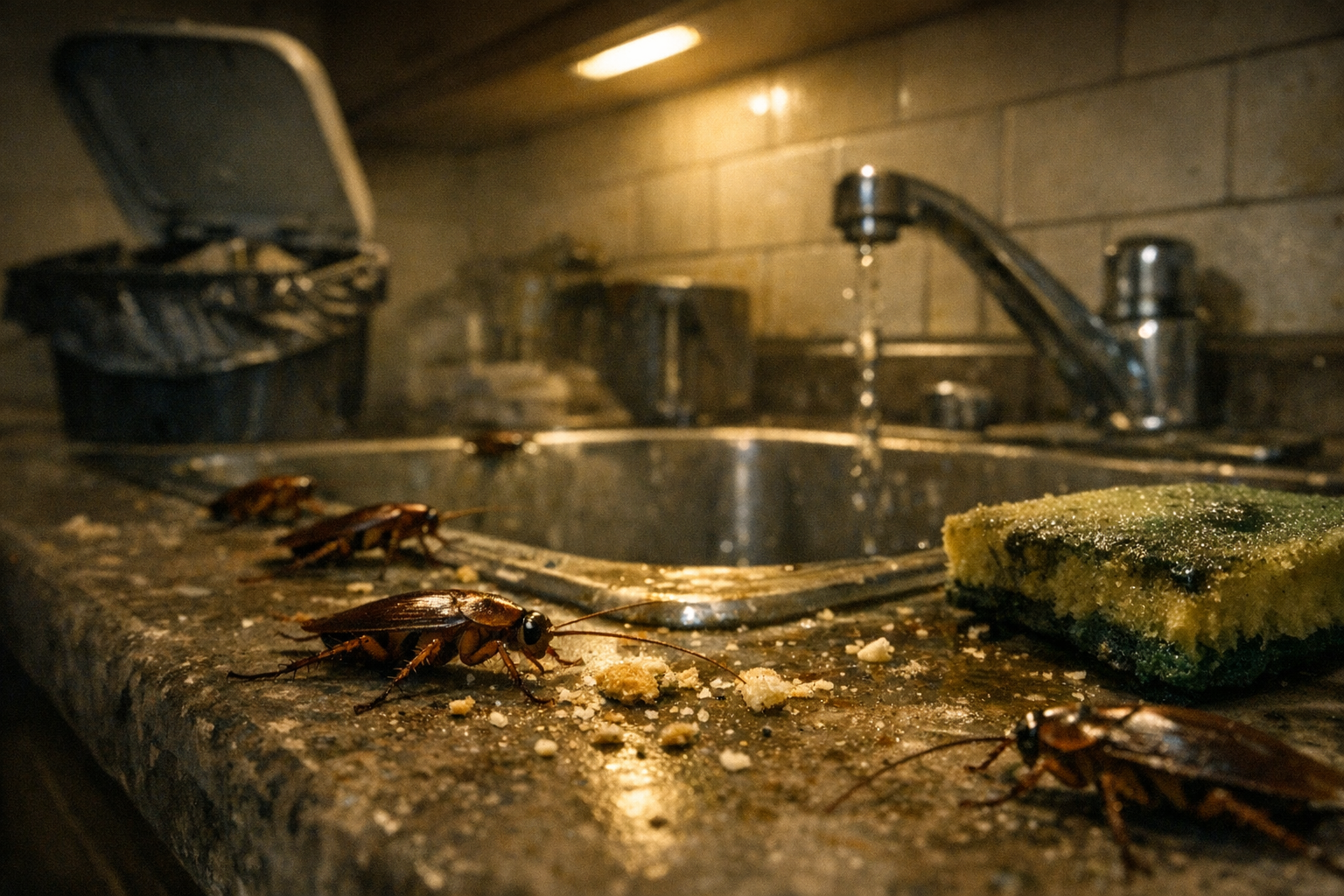 Pourquoi des cafards reviennent dans la cuisine