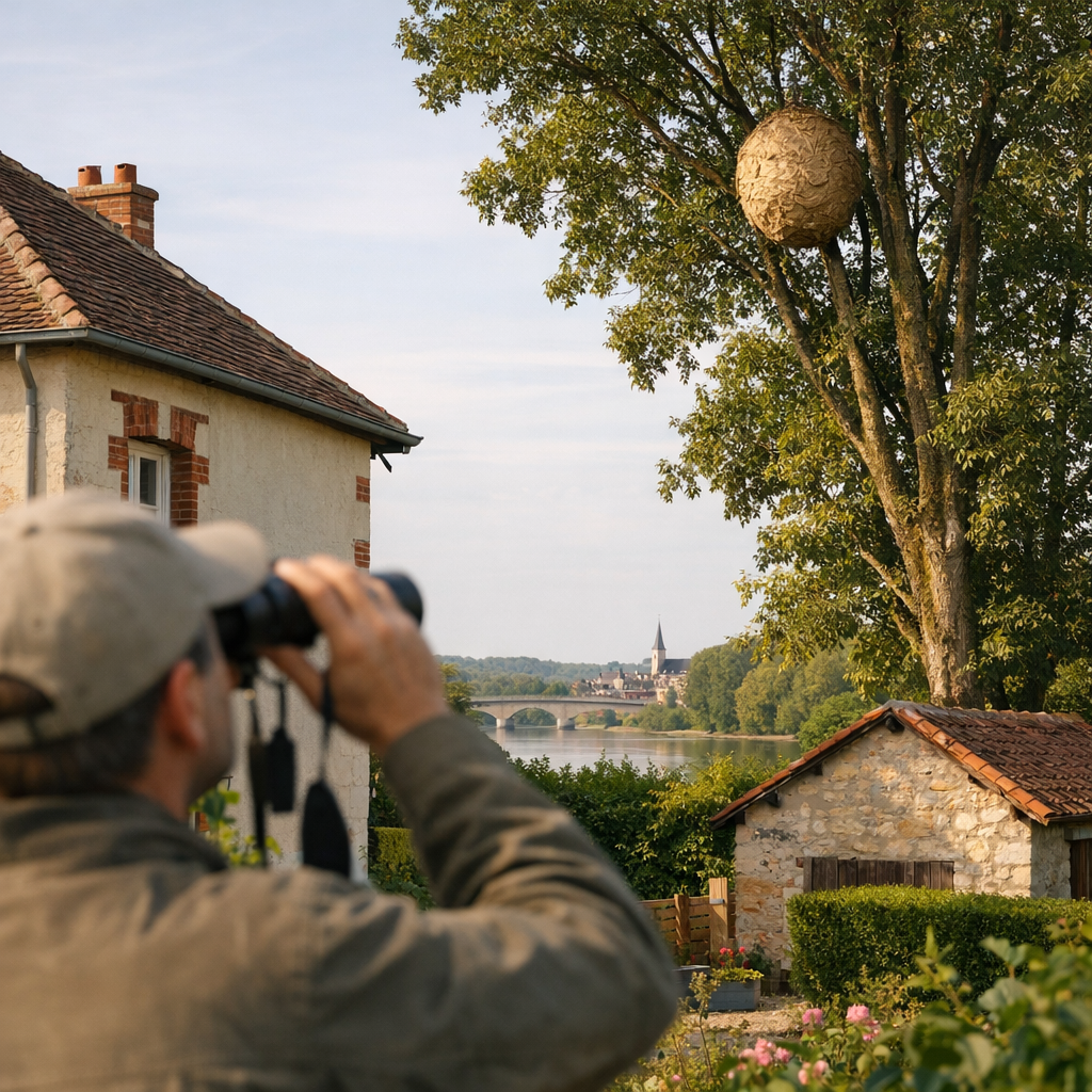 Identifier le nid de frelon asiatique autour d’une maison à Gien ou dans le Loiret