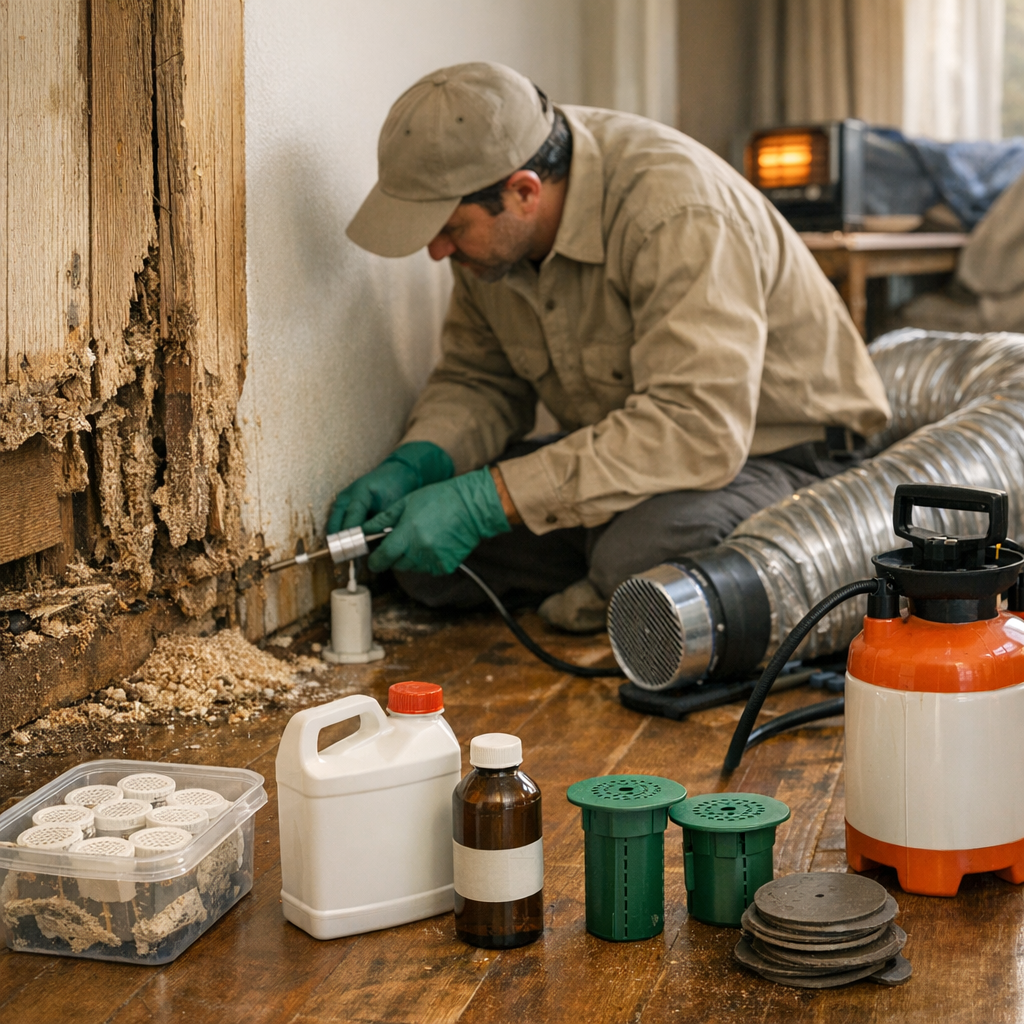 Quelles sont les solutions pour exterminer les termites au niveau d'un bâtiment infesté ?